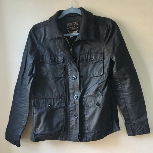 Waxed cotton utility jacket - Picture 1 of 7